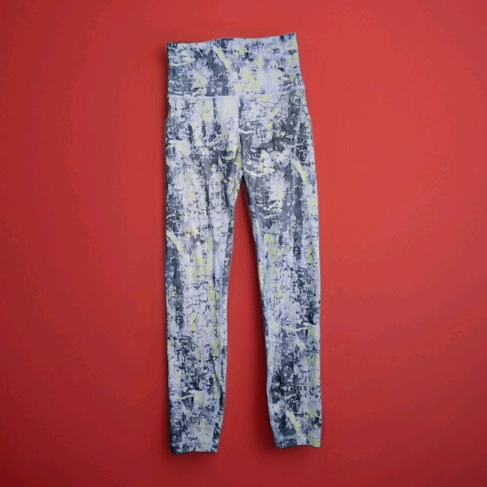 Lululemon Wunder Train High Rise Tight Pockets Cinder Grain Smoked Spruce Sz 4